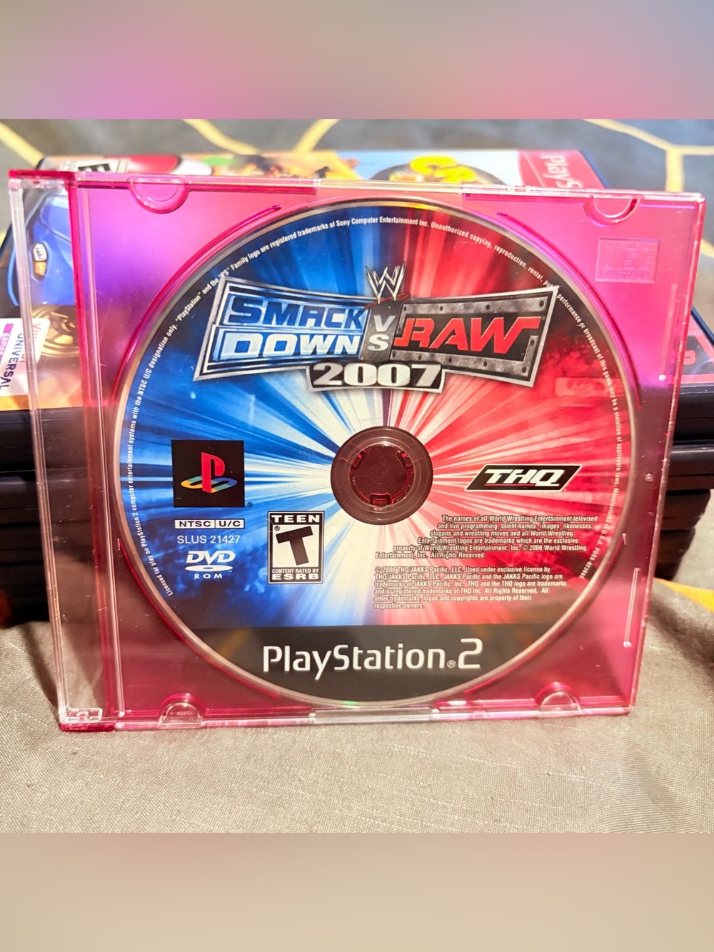 PS2 WWE SmackDown vs. Raw 2007 (Sony PlayStation 2) Disc Only Tested